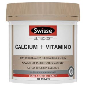 Viên uống chống loãng xương & tăng cường canxi – Swisse Ultiboost Calcium + Vitamin D 150 viên(có bill Úc)