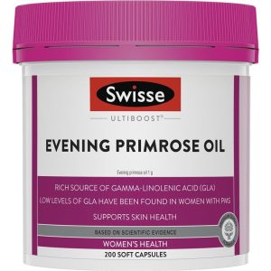 Tinh Dầu Hoa Anh Thảo Swisse Ultiboost Evening Primrose Oil 200 Viên – Hỗ Trợ Cân Bằng Nội Tiết, Cải Thiện Làn Da & Sức Khỏe Phụ Nữ