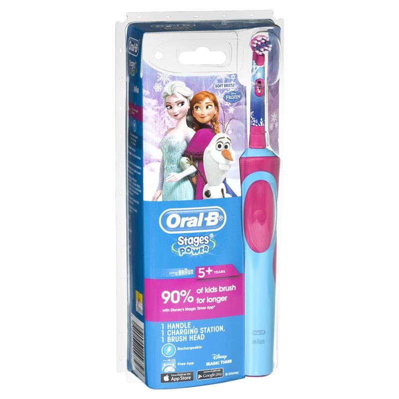 Bàn chải điện Oral B Vitality Kids Frozen Power Brush xách tay Úc(có bill Úc)