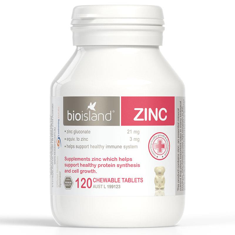 Bio Island Zinc 120 Viên Bổ Sung Kẽm Cho Trẻ chính hãng ÚC