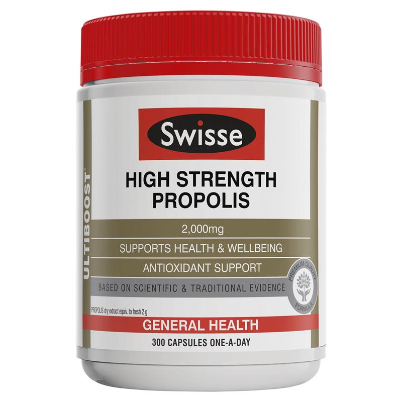 Kẹo Ong Swisse Ultiboost High Strength Propolis 2000mg 300 Capsules xách tay Úc(có bill Úc)